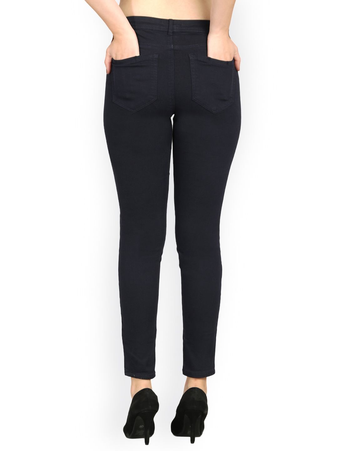 Kotty Women Black Skinny Fit High-Rise Clean Look Jeans