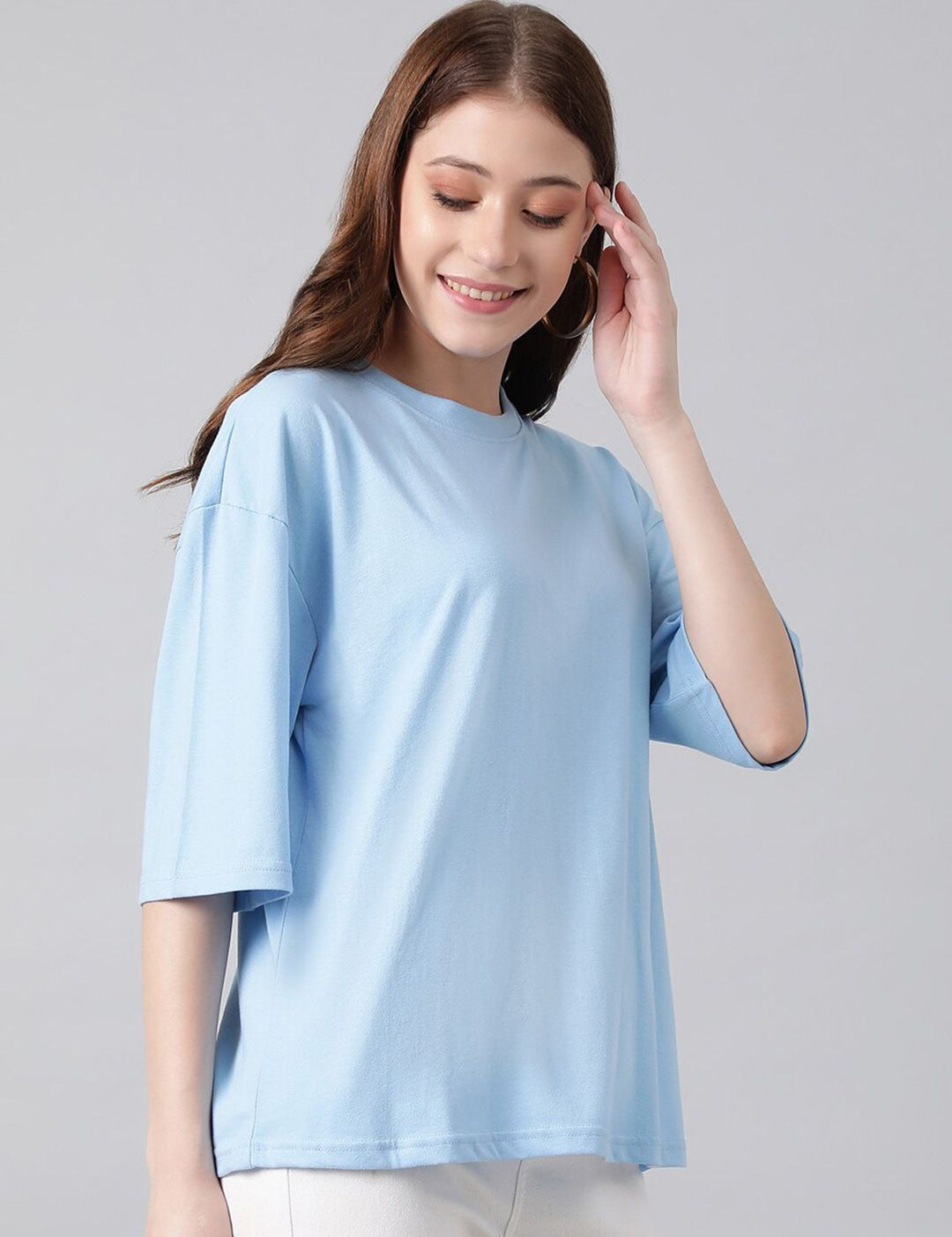 KOTTY Basics Basics Drop Shoulder Sleeves Oversized T-shirt