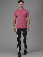 Kotty Men Black And White Striped Track Pant