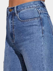 Kotty Women Blue Jean Straight Fit High-Rise Light Fade Stretchable Jeans