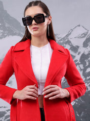 Kotty Women Notched Lapel Single-Breasted Overcoat