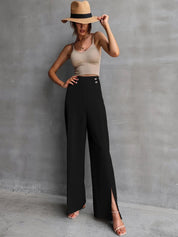 Kotty Women Relaxed Straight Fit High-Rise Easy Wash Trousers