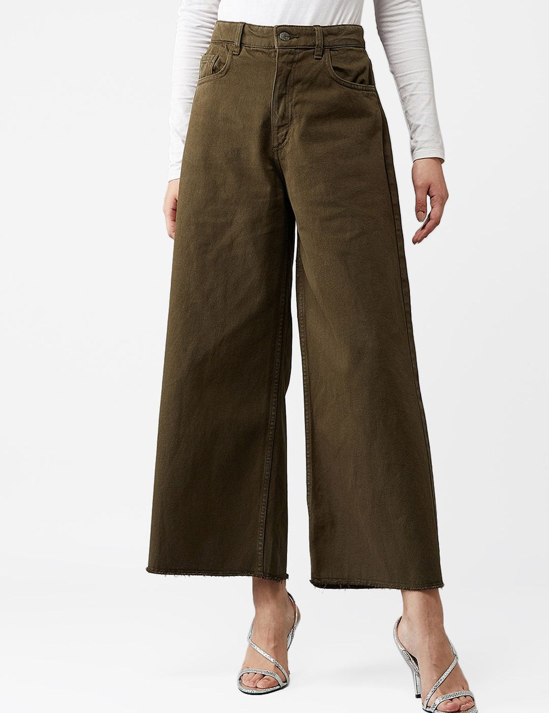 Kotty Women Olive Green Skinny Fit Jeans