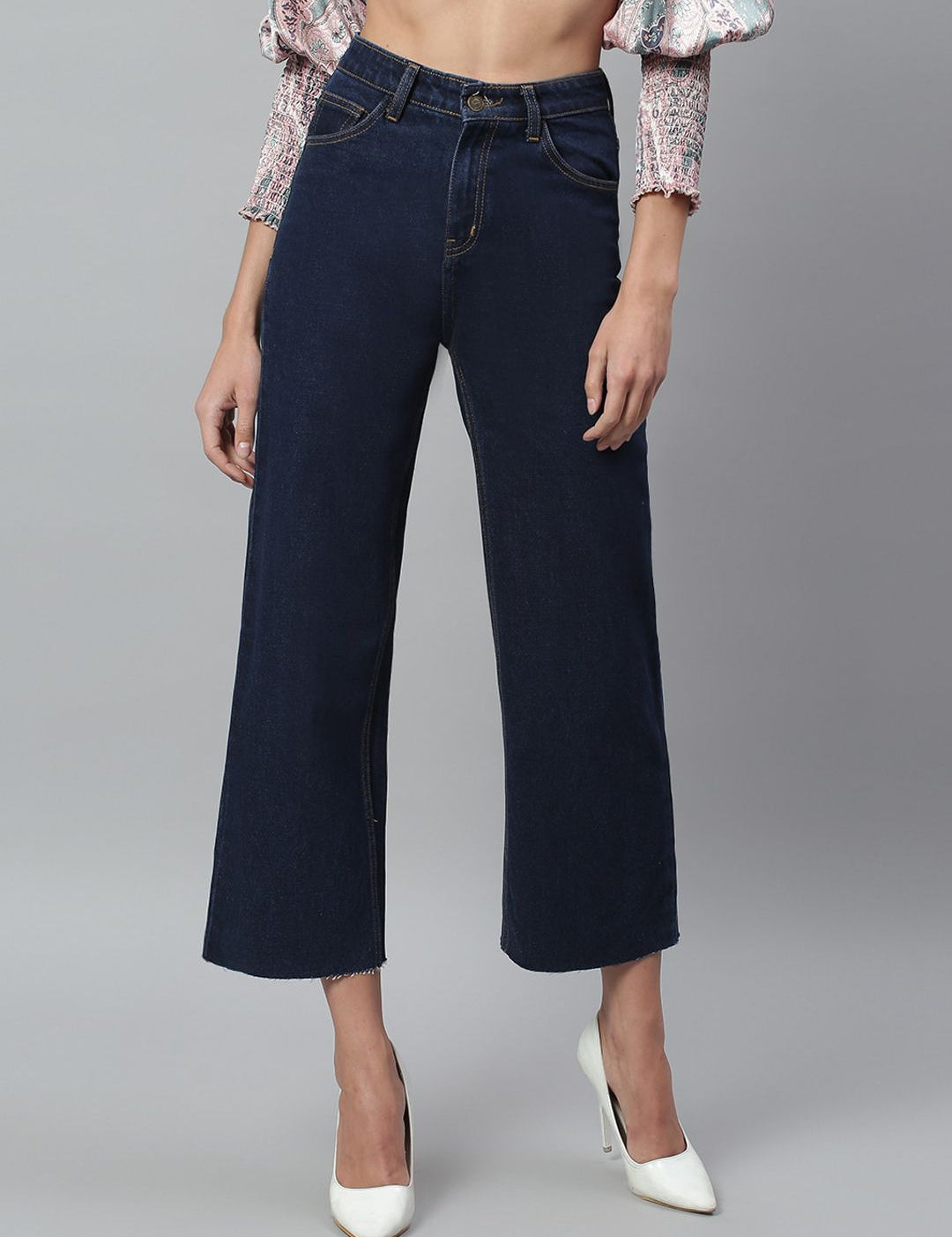 Kotty Women Blue Flared High-Rise Stretchable Jeans