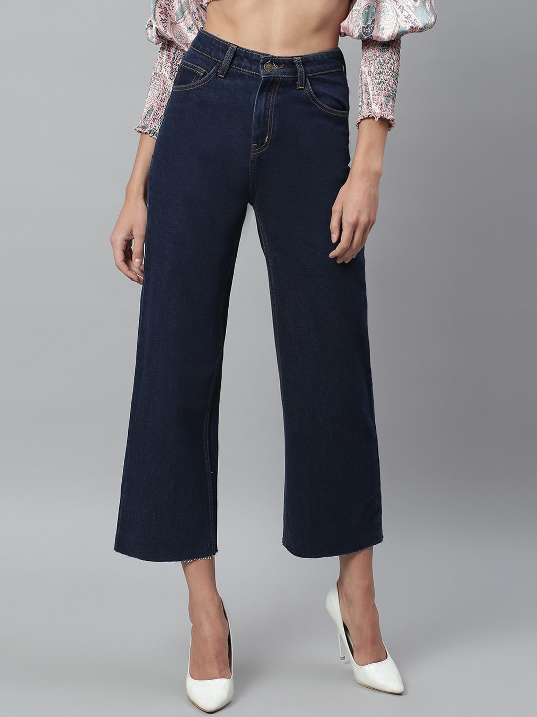 Kotty Women Blue Flared High-Rise Stretchable Jeans