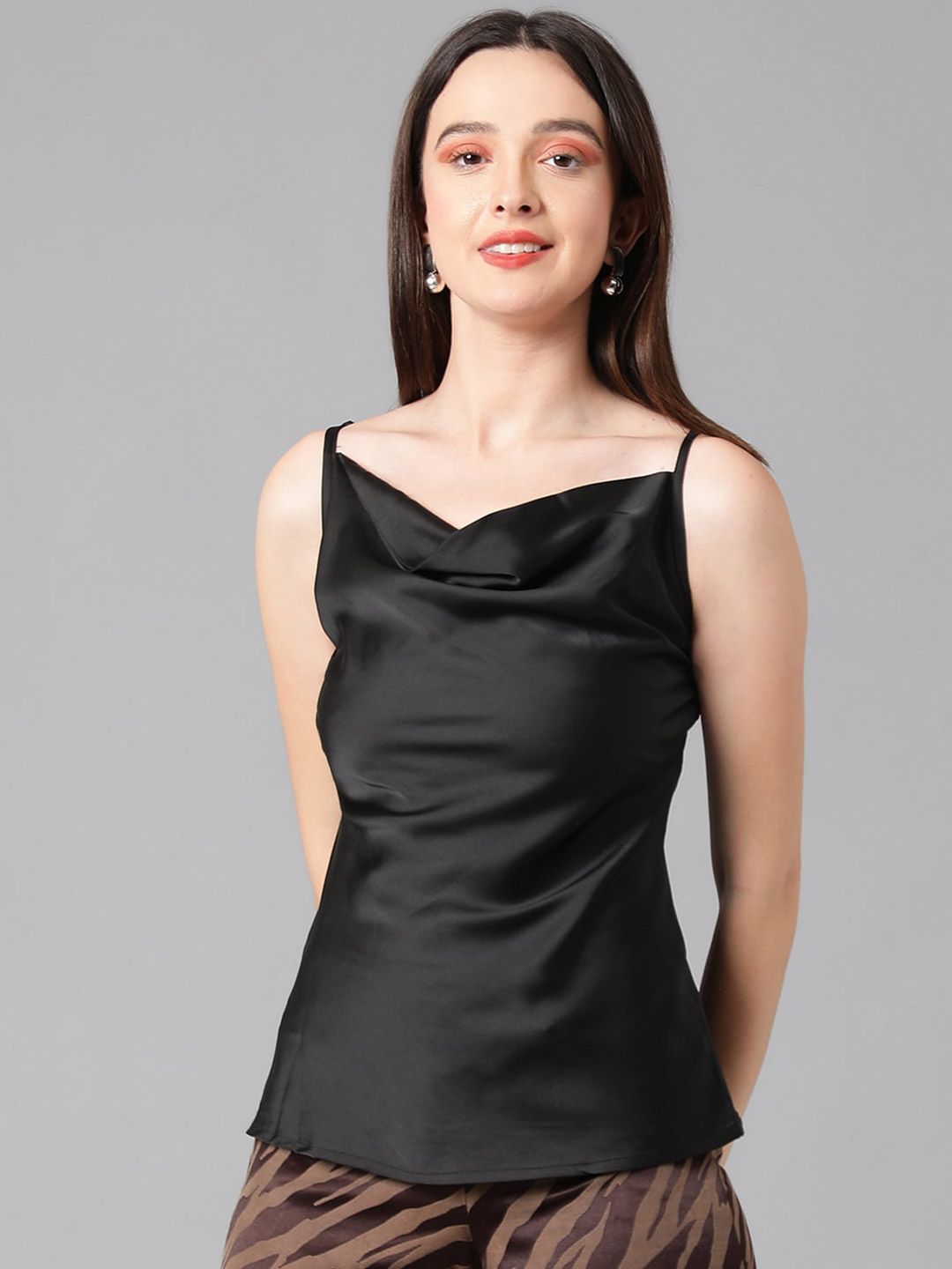 Kotty Cowl Neck Satin Top