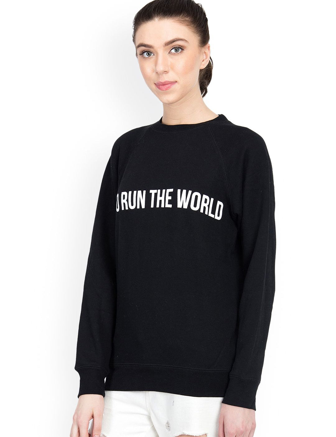 Kotty Women Black Printed Sweatshirt