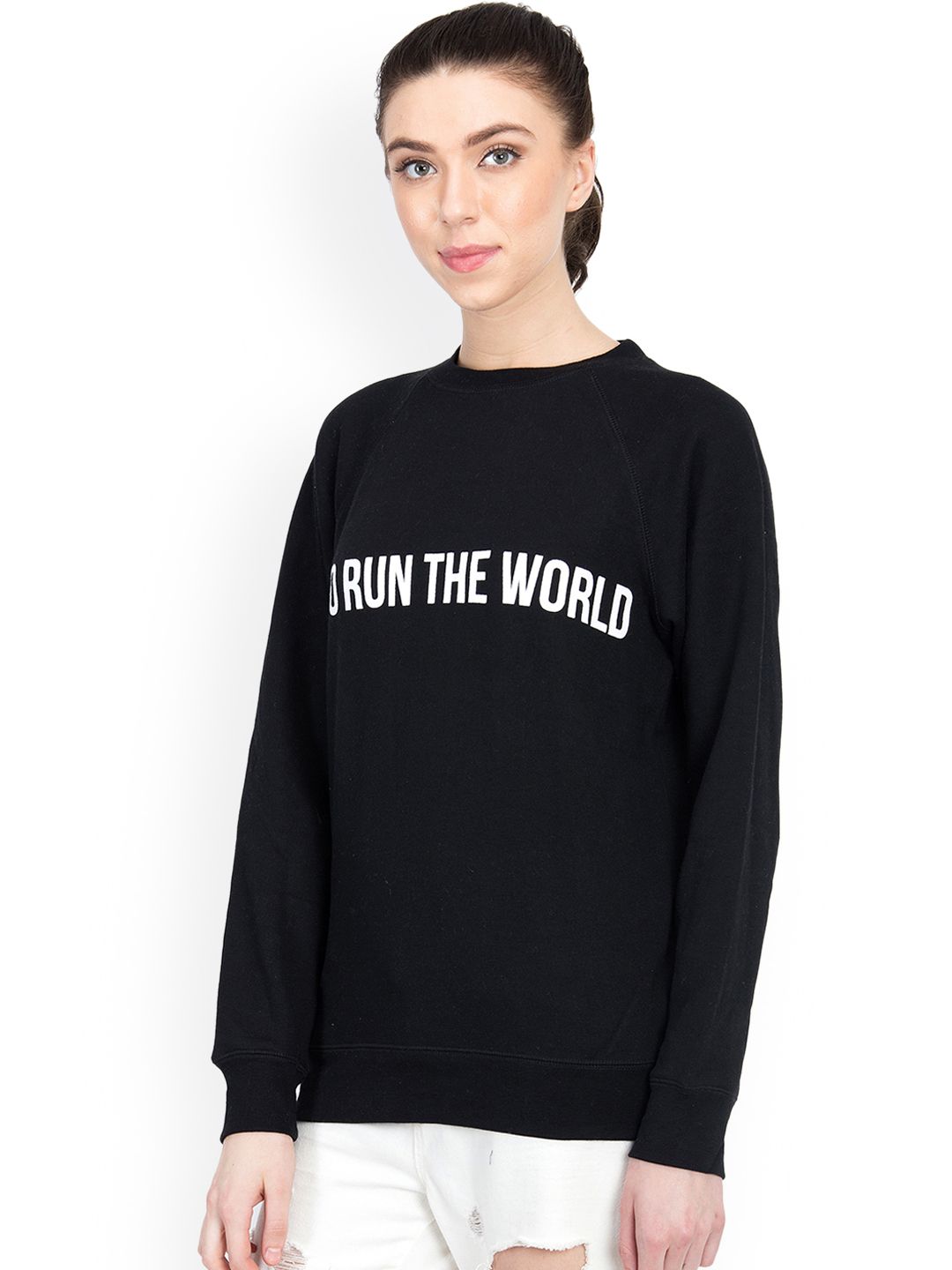 Kotty Women Black Printed Sweatshirt