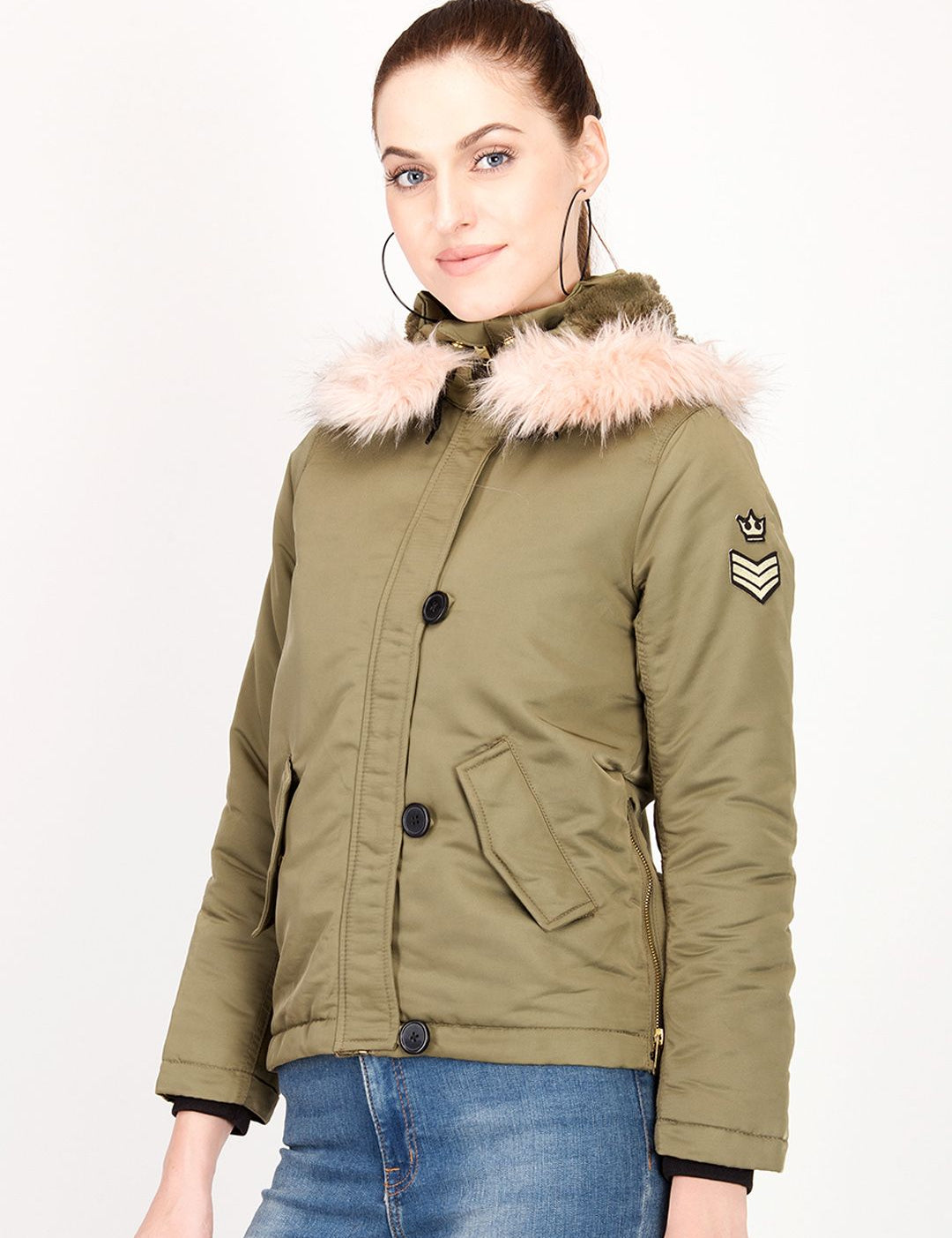 Kotty Women Brown Solid Insulator Parka