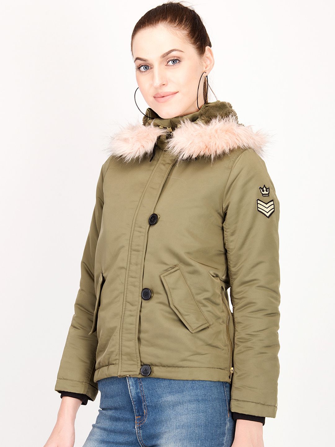 Kotty Women Brown Solid Insulator Parka