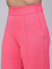 Kotty Women Pack Of 2 Relaxed Straight Leg High-Rise Easy Wash Parallel Trousers