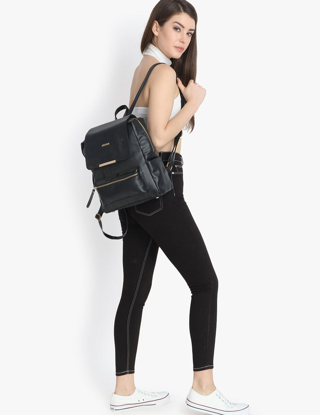 Kotty Women Black Skinny Fit High-Rise Clean Look Stretchable Jeans