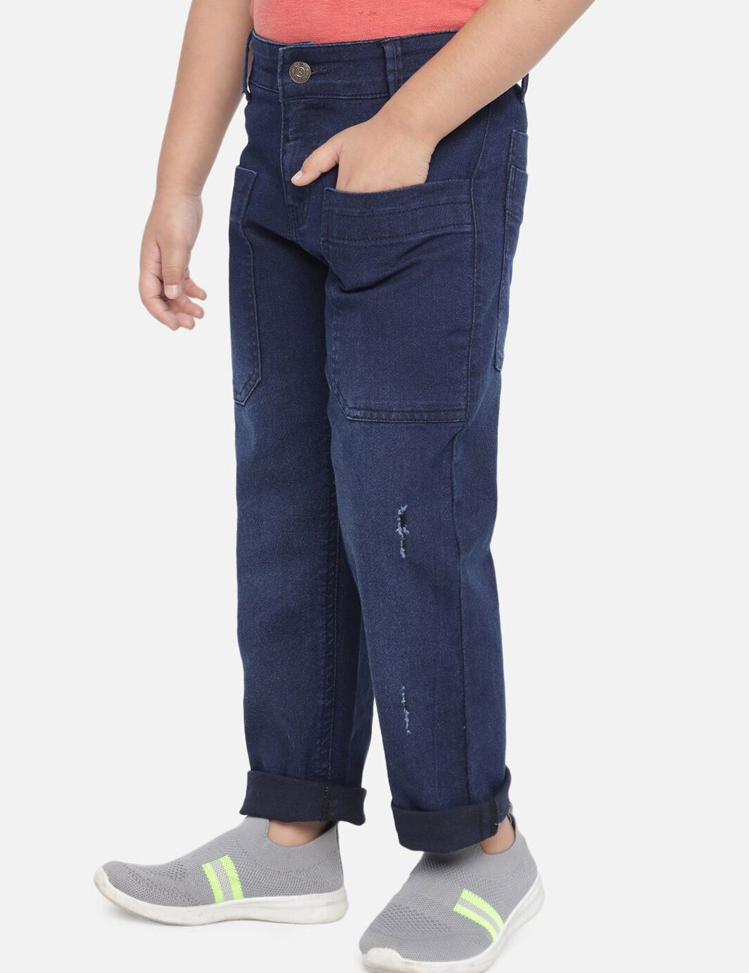 Kotty Boys Jean Regular-Fit Low Distress Light Fade Stretchable Jeans