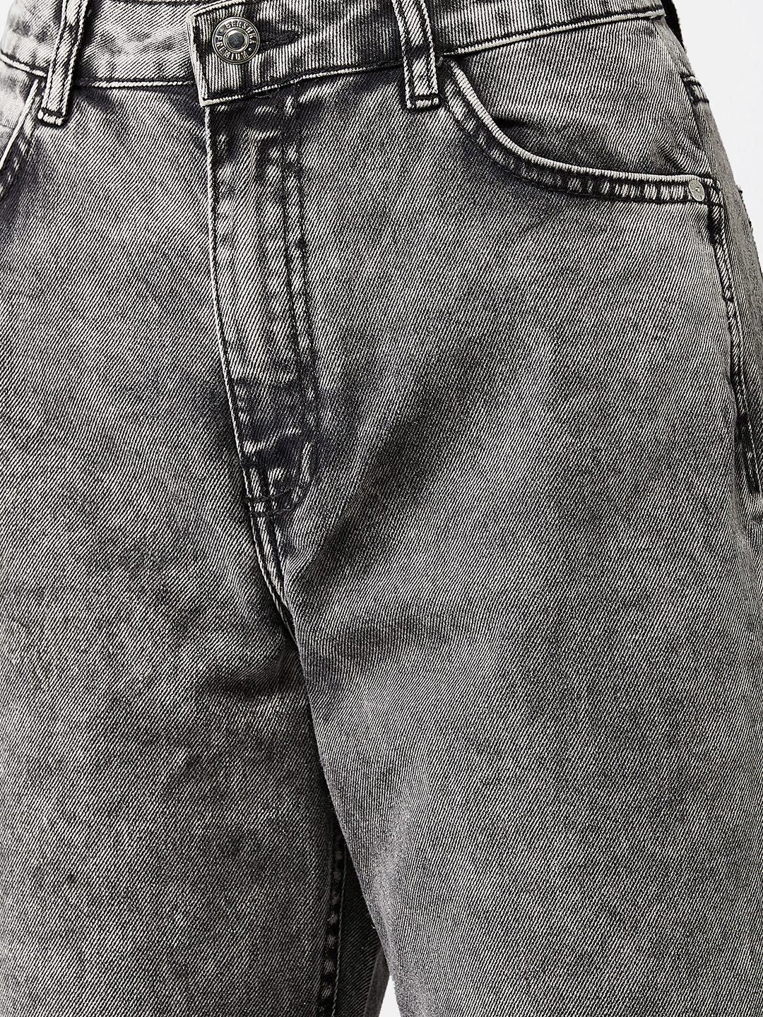 Kotty Women Grey Boyfriend Fit High-Rise Clean Look Jeans