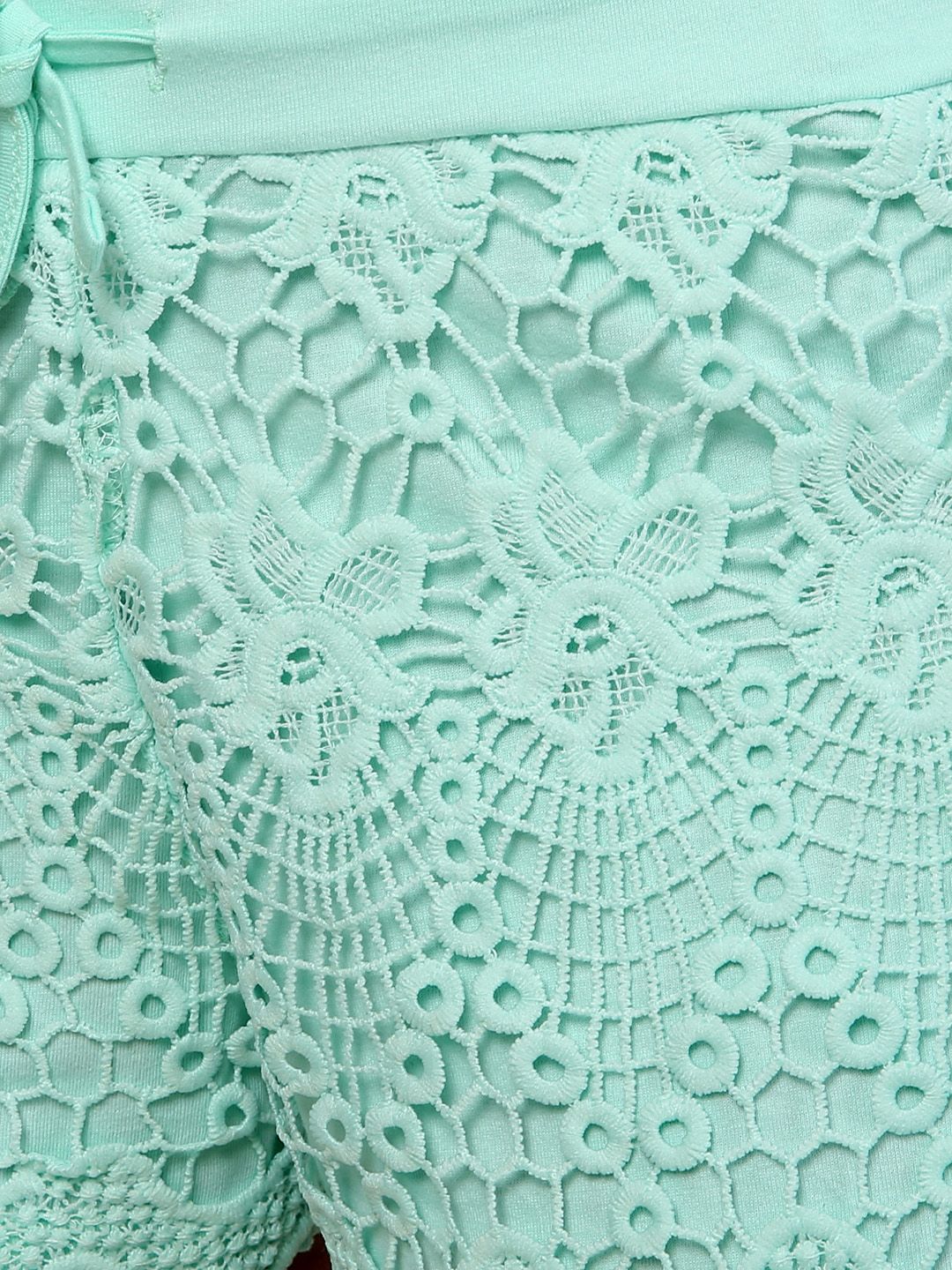 Kotty Women Blue Self Design Lounge Shorts