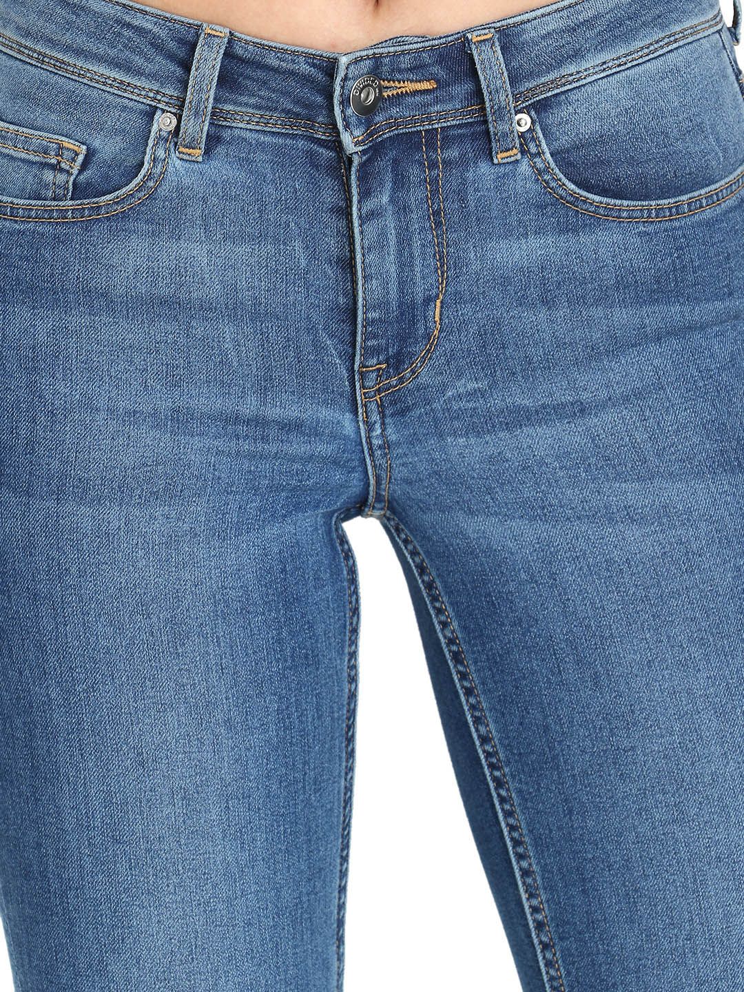 Kotty Women Blue Skinny Fit High-Rise Clean Look Stretchable Jeans