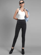 Kotty Women Black Skinny Fit High-Rise Clean Look Stretchable Jeans