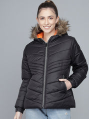 Kotty Women Black Lightweight Padded Jacket