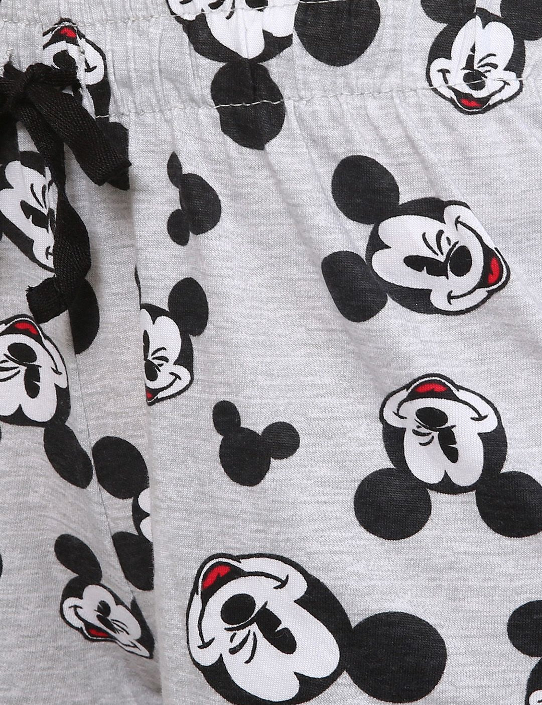 Kotty Women Grey & Black Printed Lounge Shorts KTTSLEEPSHORTS157