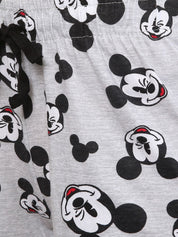 Kotty Women Grey & Black Printed Lounge Shorts KTTSLEEPSHORTS157