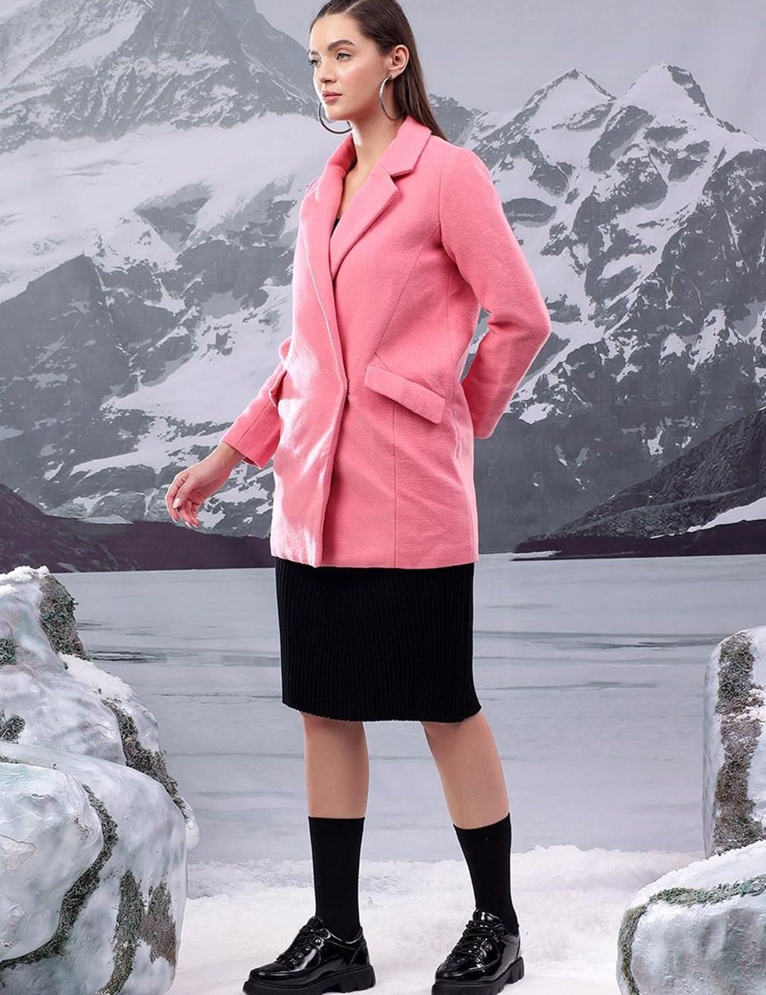 Kotty Women Regular Fit Single-Breasted Cotton Overcoat