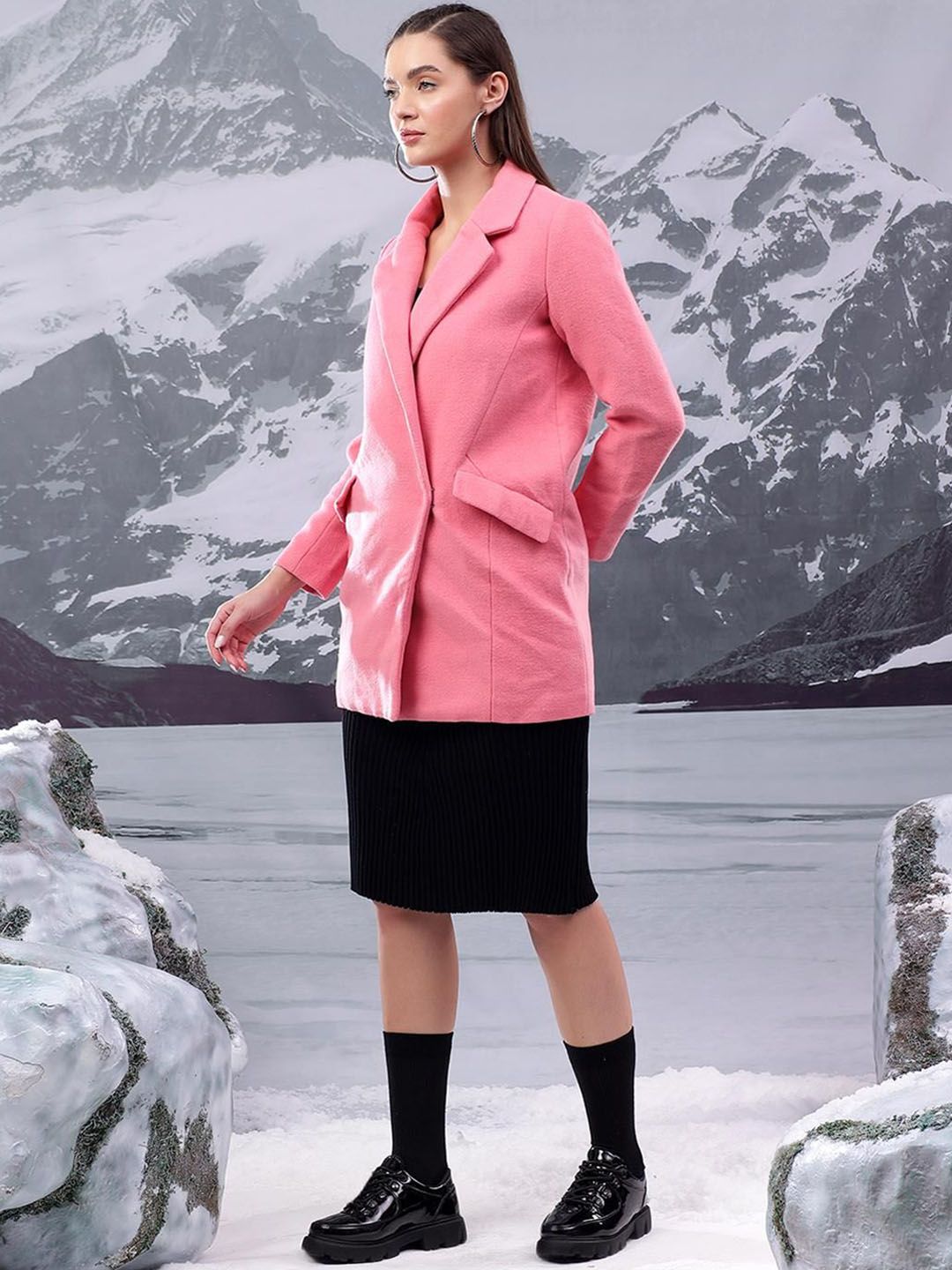 Kotty Women Regular Fit Single-Breasted Cotton Overcoat