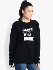 Kotty Women Black Printed Sweatshirt