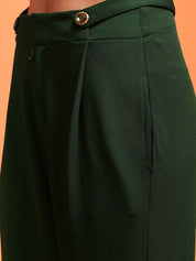 Kotty Women Relaxed High-Rise Easy Wash Pleated Peg Trousers