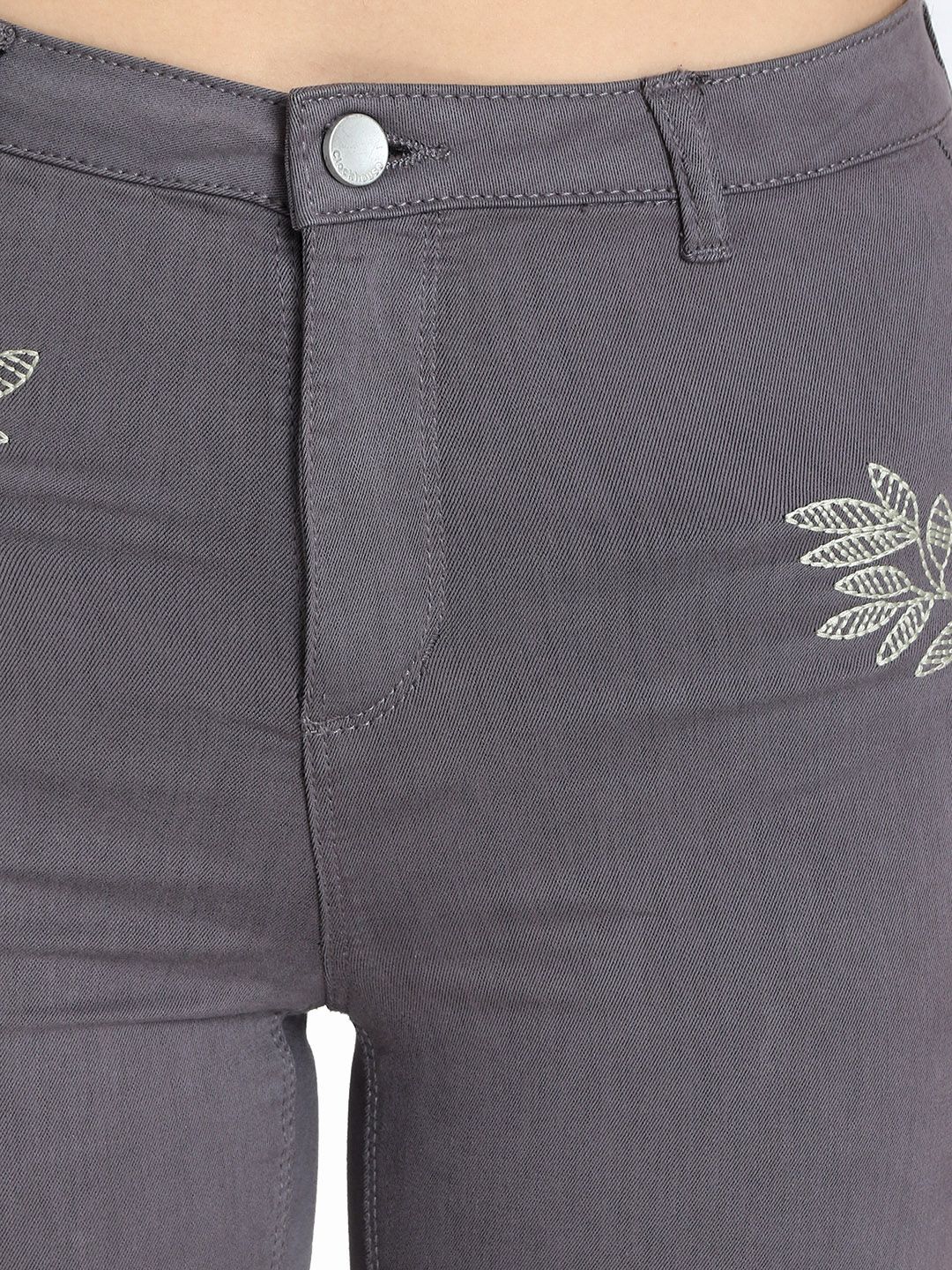 Kotty Women Grey Skinny Fit High-Rise Clean Look Stretchable Jeans