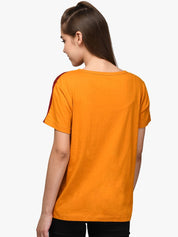 Kotty Women Pack of 2 Colourblocked Round Neck Pure Cotton T-shirts