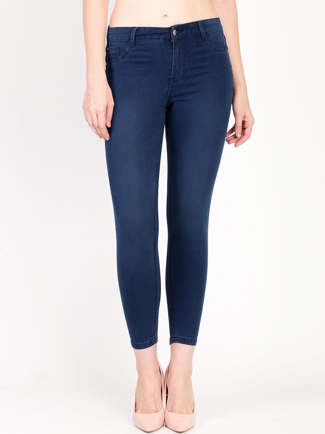 Kotty Women Blue Skinny Fit High-Rise Clean Look Stretchable Jeans