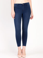Kotty Women Blue Skinny Fit High-Rise Clean Look Stretchable Jeans