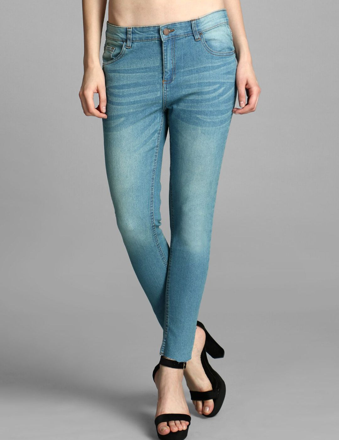 Kotty Women Blue Skinny Fit High-Rise Clean Look Jeans