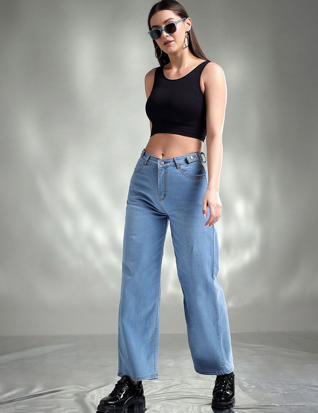 Kotty Women Jean Straight Fit High-Rise Stretchable Jeans