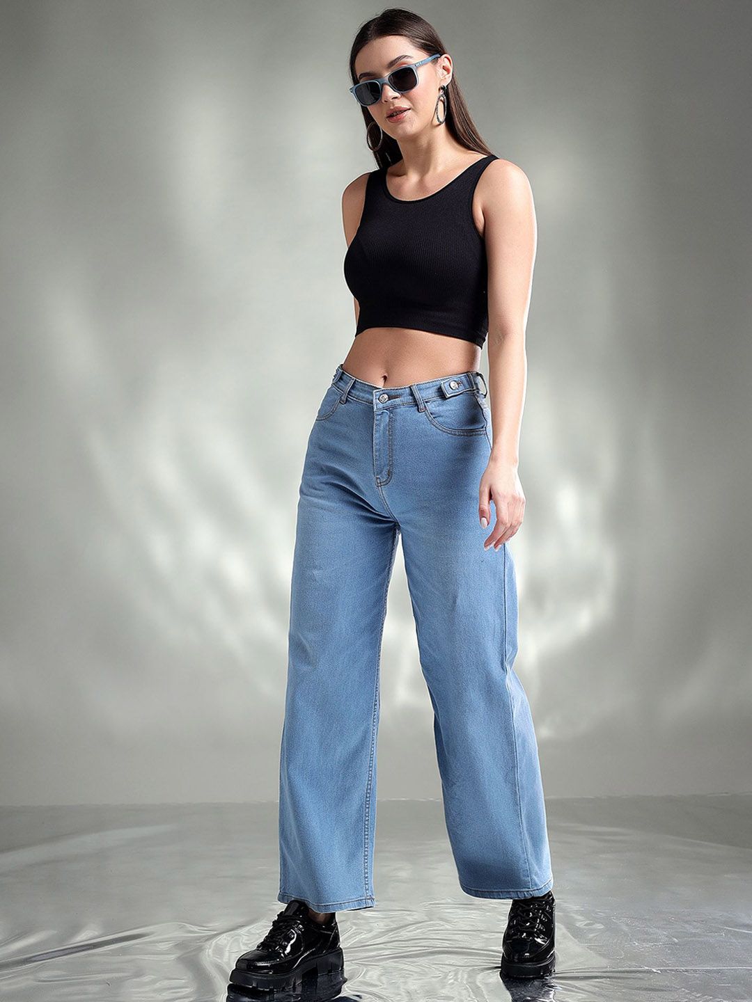 Kotty Women Jean Straight Fit High-Rise Stretchable Jeans