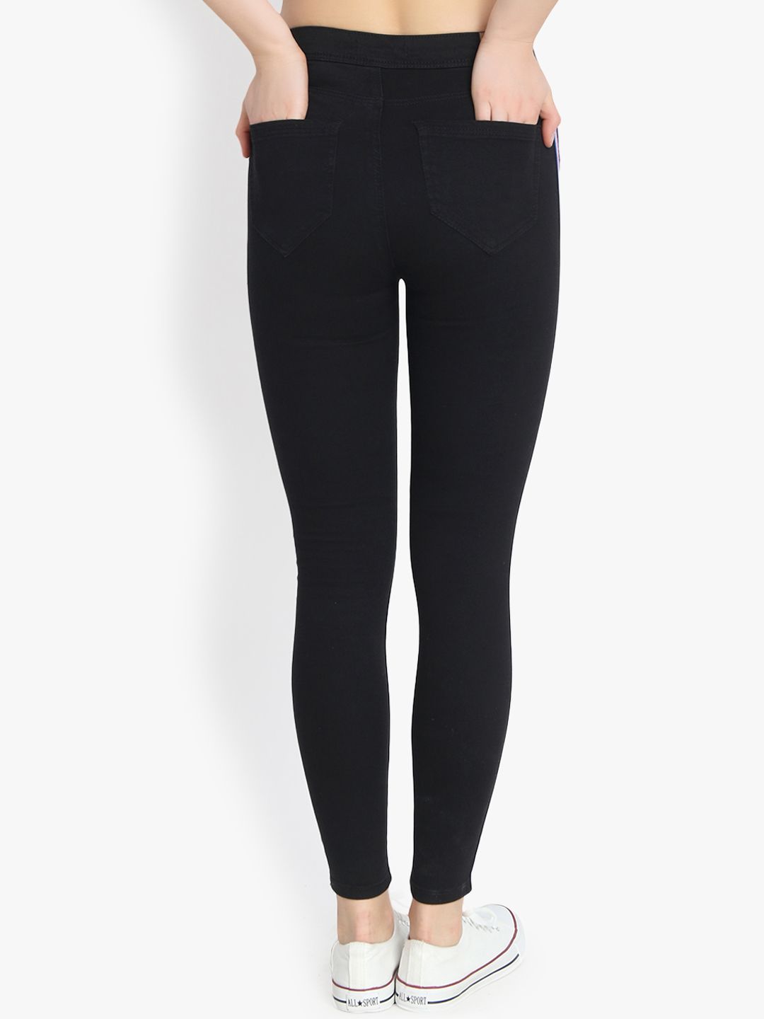 Kotty Women Black Skinny Fit High-Rise Clean Look Stretchable Jeans