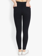 Kotty Women Black Skinny Fit High-Rise Clean Look Stretchable Jeans