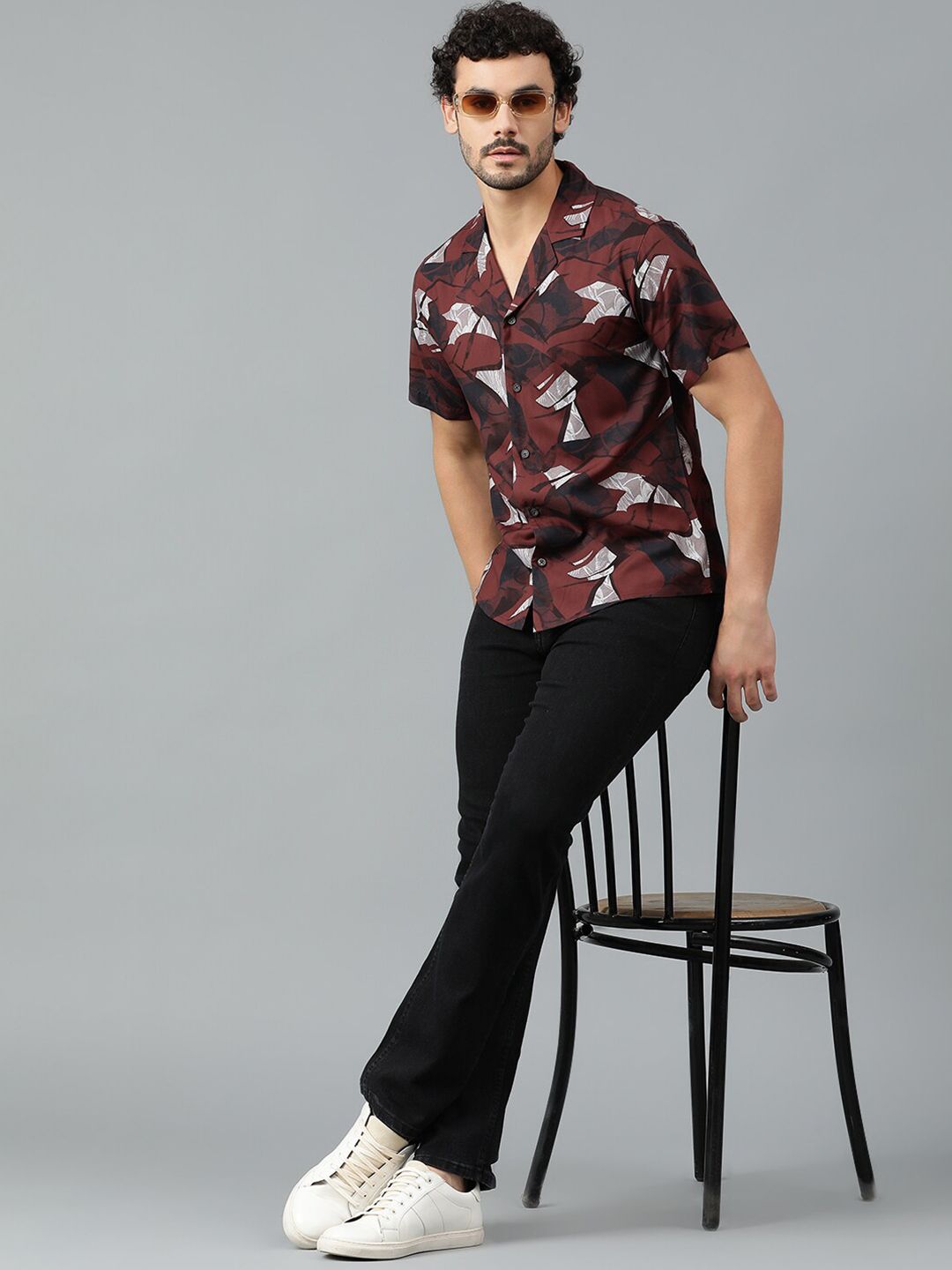 Kotty Men Abstract Printed Casual Shirt