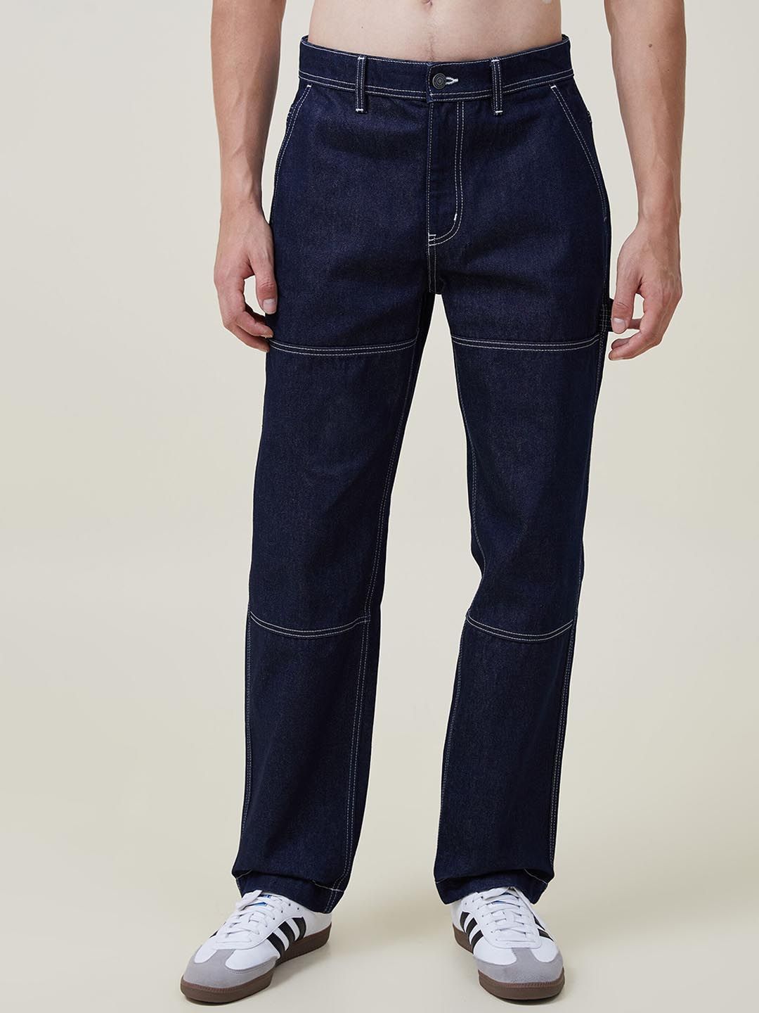 Kotty Men Jean Low-Rise Clean Look Stretchable Cargo Jeans