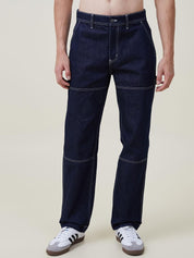 Kotty Men Jean Low-Rise Clean Look Stretchable Cargo Jeans