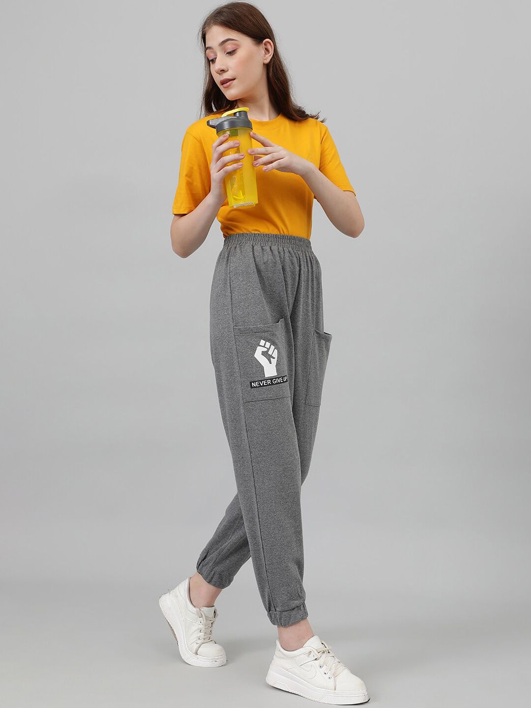 Kotty Women Relaxed Fit Mid Rise Track Pants