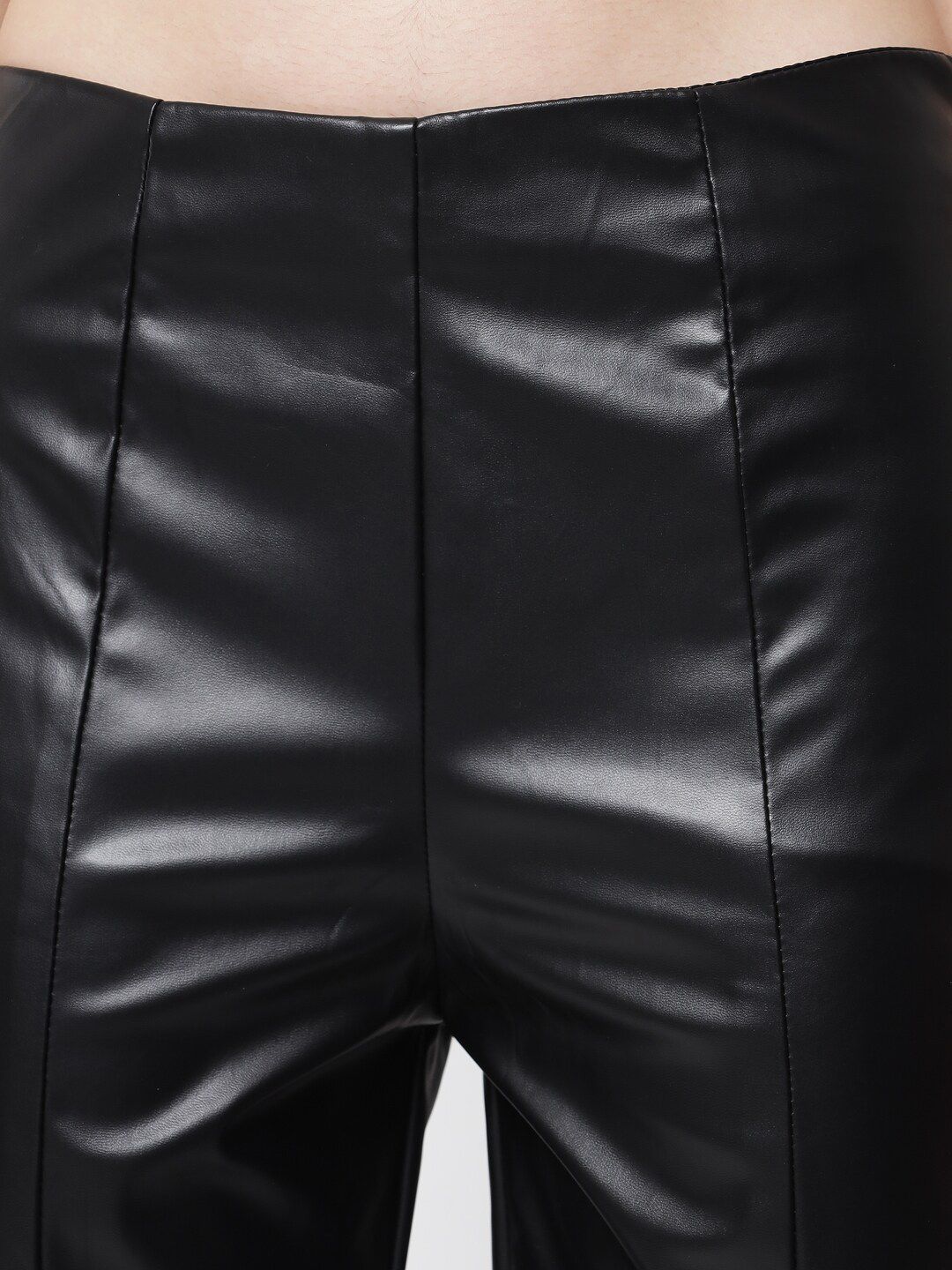 Kotty Women Black Relaxed Flared Low-Rise Trousers