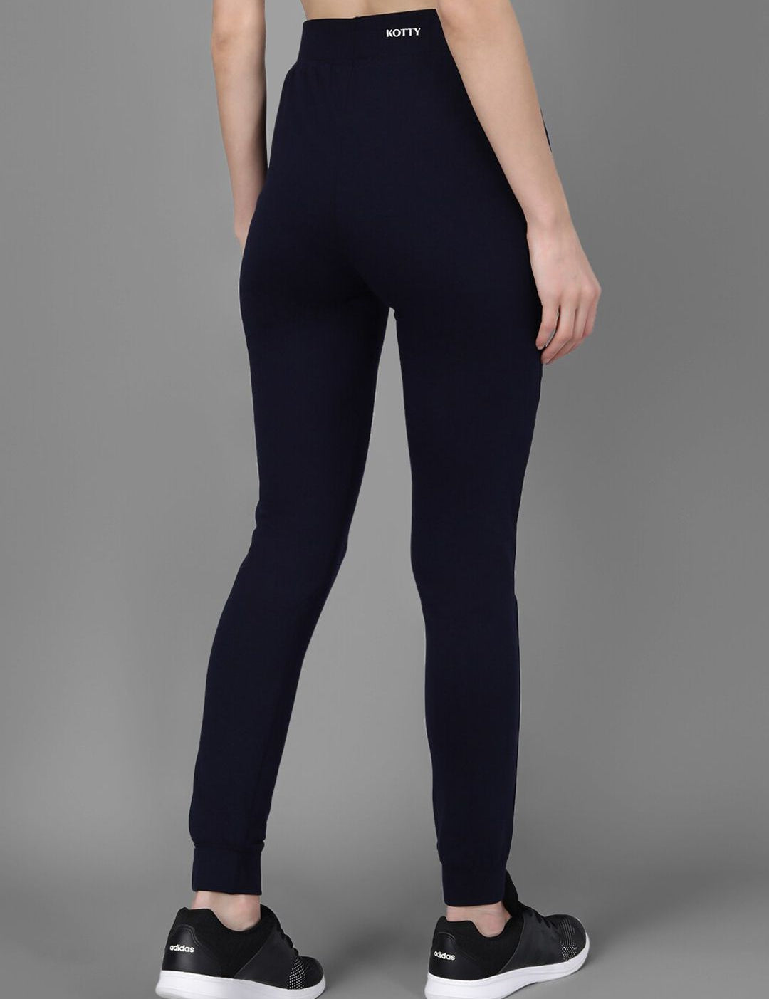 Kotty Women Navy Blue & White Printed Joggers