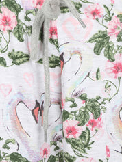 Kotty Women White & Pink Printed Lounge Shorts KTTSLEEPSHORTS235