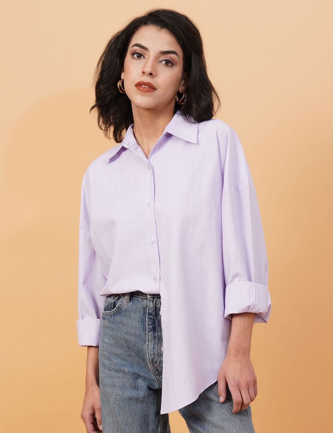 Kotty Spread Collar Casual Shirt