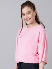 KOTTY Basics Basics Round Neck Drop-Shoulder Sleeves Oversized T-shirt