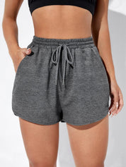 KOTTY Basics Women Grey Mid-Rise Running Sports Shorts