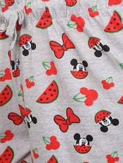 Kotty Women Grey & Red Graphic Printed Lounge Shorts