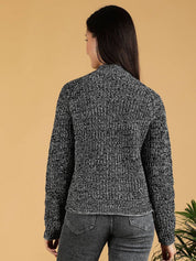 Kotty Mock Collar Knitted Cotton Sweater