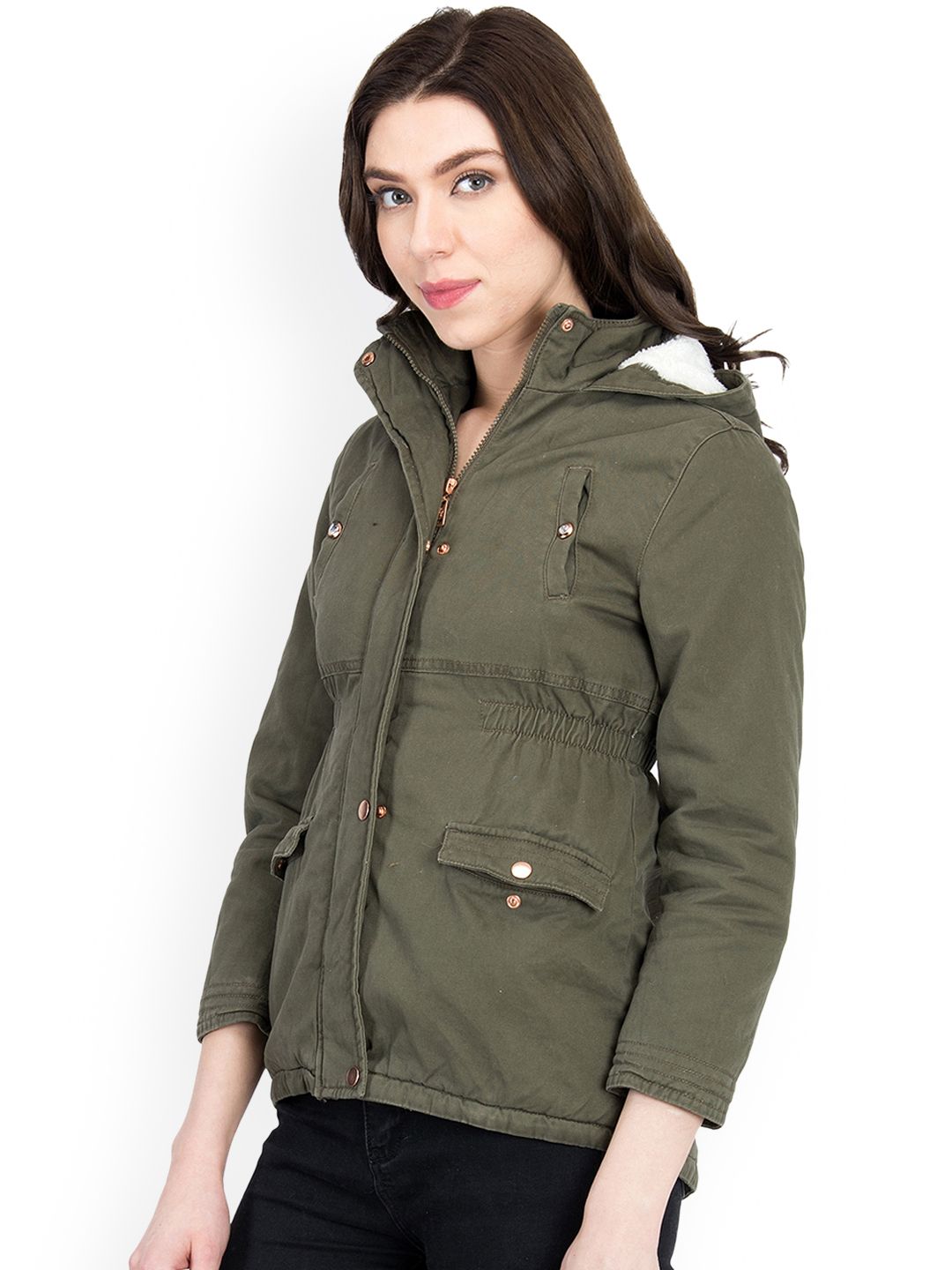 Kotty Women Green Solid Parka